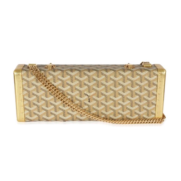 Goyard Gold Goyardine Saint Honore Trunk Clutch - Picture 3 of 8
